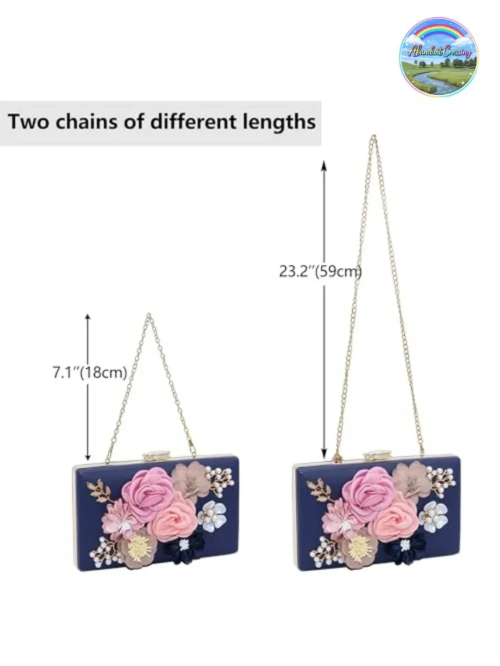 Faux Leather Floral Clutch Wedding Evening Bag with Pearls Crystals Wristlet